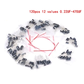 120PCS/LOT 12 values 0.22UF-470UF Aluminum electrolytic capacitor assortment kit set pack
120PCS/LOT 12 values 0.22UF-470UF Aluminum electrolytic capacitor assortment kit set pack