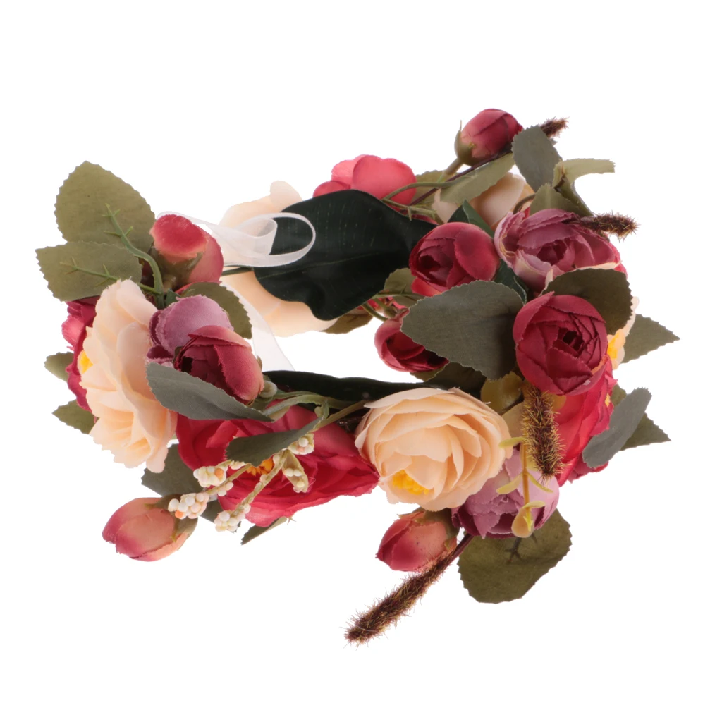 Elegant Women Girls Colorful Flower Cluster Hair Band Headwear Summer Beach photography Elegant Women Girls Colorful Flower Cluster Hair Band Headwear Summer Beach photography