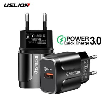 USLION 4.0 Fast Charger USB Charging Quick Charge 3.0 Mobile Phone Charger Adapter For iPhone 11 Samsung S10 Xiaomi Huawei
USLION 4.0 Fast Charger USB Charging Quick Charge 3.0 Mobile Phone Charger Adapter For iPhone 11 Samsung S10 Xiaomi Huawei