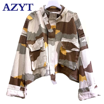 AZYT Camouflage Personality Streetwear Female Long Sleeve Bomber Jakcet Spring Loose Harajuku Denim Jacket
AZYT Camouflage Personality Streetwear Female Long Sleeve Bomber Jakcet Spring Loose Harajuku Denim Jacket