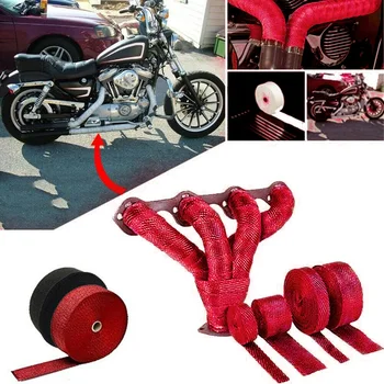 Exhaust Manifolds Virgin Fiberglass Heat Insulation Tape Thermal Wrap Red 25mm*5M save fuel reduce heat
Exhaust Manifolds Virgin Fiberglass Heat Insulation Tape Thermal Wrap Red 25mm*5M save fuel reduce heat