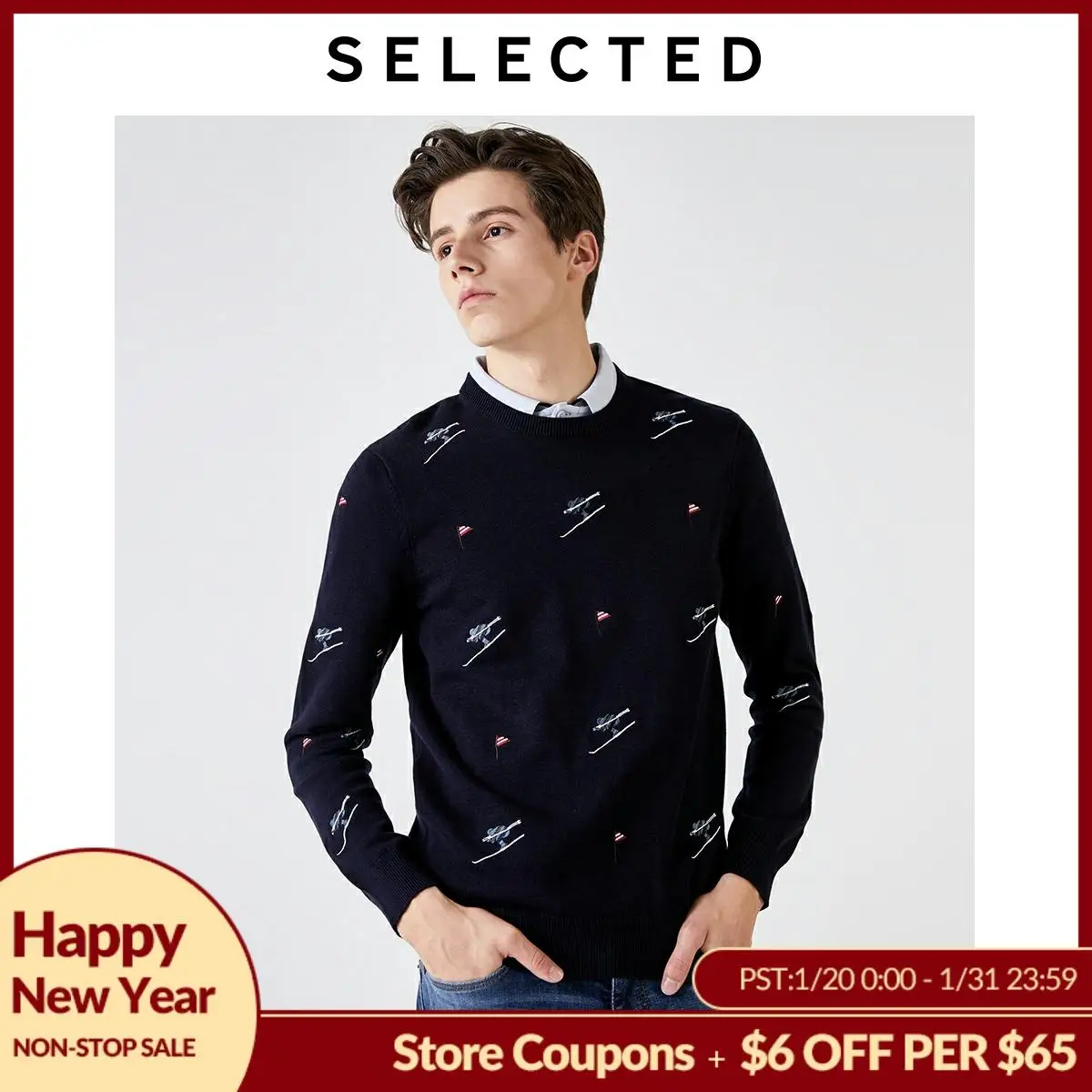SELECTED Men A/W 100% Cotton New Round Neckline Pullovers Colored Embroidery Knit Sweater S | 419424502
SELECTED Men A/W 100% Cotton New Round Neckline Pullovers Colored Embroidery Knit Sweater S | 419424502