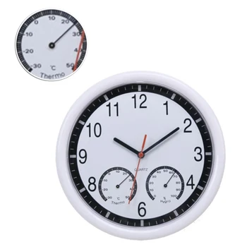 10 Inch Wall Clock With Thermometer & Hygrometer Non-ticking Silent Indoor/outdoo For Living Room Bedroom Decor Clock New
10 Inch Wall Clock With Thermometer & Hygrometer Non-ticking Silent Indoor/outdoo For Living Room Bedroom Decor Clock New
