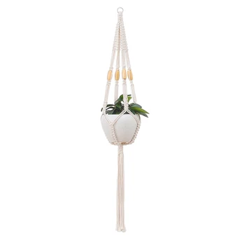 Vintage Macrame Plant Hanger Flower Pot Garden Holder Legs Hanging Rope Basket Pot Hanger For Wall Decoration Countyard Garden 
Vintage Macrame Plant Hanger Flower Pot Garden Holder Legs Hanging Rope Basket Pot Hanger For Wall Decoration Countyard Garden