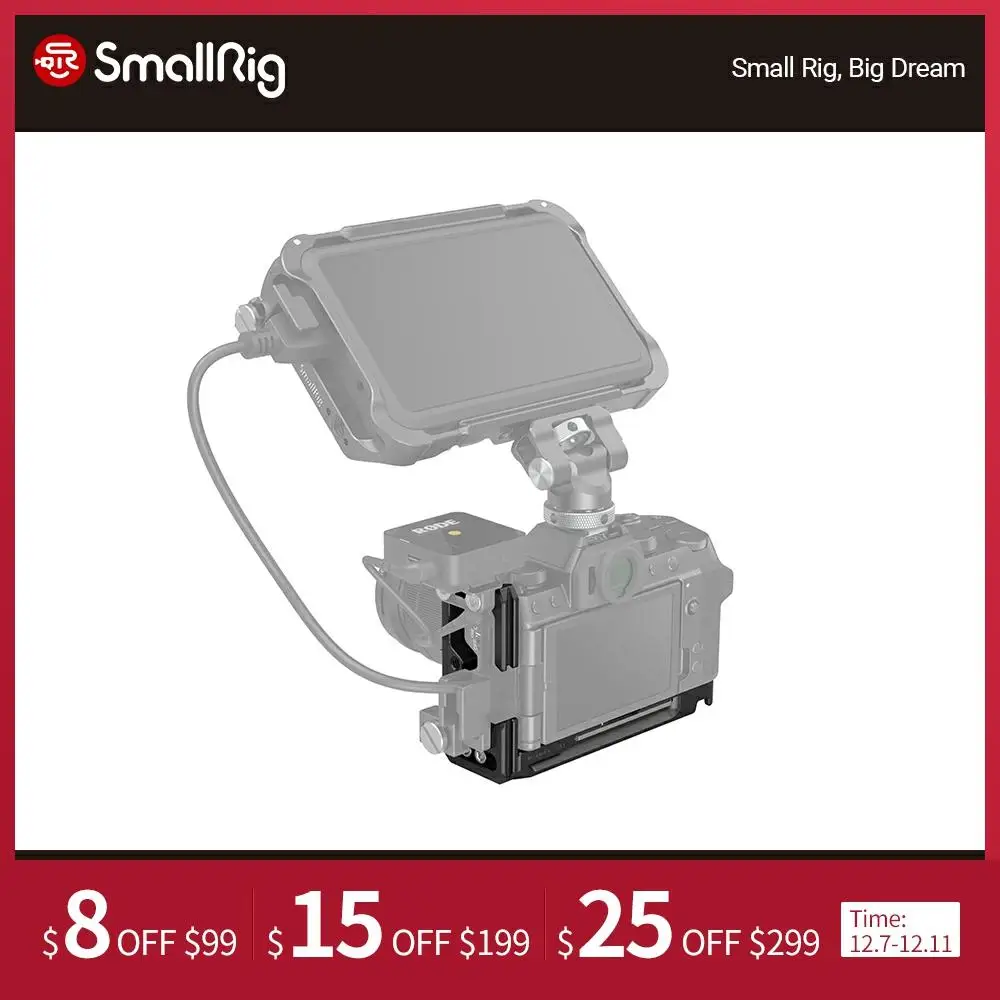 SmallRig Camera L-Bracket for FUJIFILM X-S10 Camera w/ Arca-Type 1/4" Accessory Threads Quick Release L plate 3086
SmallRig Camera L-Bracket for FUJIFILM X-S10 Camera w/ Arca-Type 1/4" Accessory Threads Quick Release L plate 3086