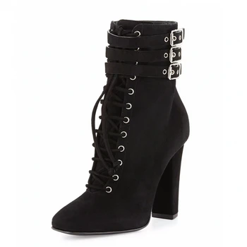 Women Kid Suede Leather Mid Calf Boots Square Toe Lace Up Black Buckle Boots Ladies Autumn Casual Shoes Big Size 35-46 TL-A0212
Women Kid Suede Leather Mid Calf Boots Square Toe Lace Up Black Buckle Boots Ladies Autumn Casual Shoes Big Size 35-46 TL-A0212