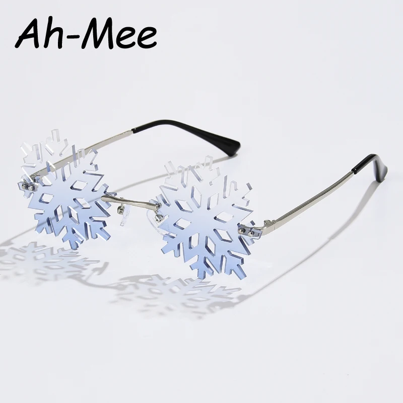 Fashion Snowflake Women's Sun Glasses Rimless Sunglasses Clear White Punk Eyewear Vintage Male Glasses Unique Christmas Shades
Fashion Snowflake Women's Sun Glasses Rimless Sunglasses Clear White Punk Eyewear Vintage Male Glasses Unique Christmas Shades