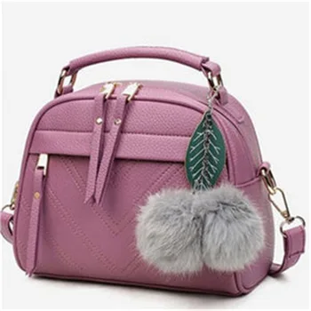 New Fashion PU Leather Handbag for Women Girl Messenger Bags with Ball Toy Bolsa Female Shoulder Bags Ladies Party Handbags
New Fashion PU Leather Handbag for Women Girl Messenger Bags with Ball Toy Bolsa Female Shoulder Bags Ladies Party Handbags