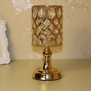 European Style Metal Candle Holders Gold Crystal Candlestick Windproof Ornaments Wedding Bougeoir Gift Home Decoration FC568
European Style Metal Candle Holders Gold Crystal Candlestick Windproof Ornaments Wedding Bougeoir Gift Home Decoration FC568