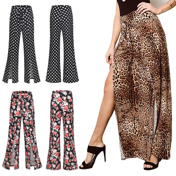 Ladies High Waist Flared Trousers Floral Leopard Polka Dots Loose Wide Leg Pants CLSYH0048
Ladies High Waist Flared Trousers Floral Leopard Polka Dots Loose Wide Leg Pants CLSYH0048
