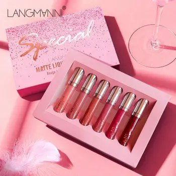 Matte Lipstick Set 6pcs/Lot Lip Gloss Set Velvet Liquid Lipsticks Waterproof Non-stick Long Lasting Lips Makeup Tint
Matte Lipstick Set 6pcs/Lot Lip Gloss Set Velvet Liquid Lipsticks Waterproof Non-stick Long Lasting Lips Makeup Tint