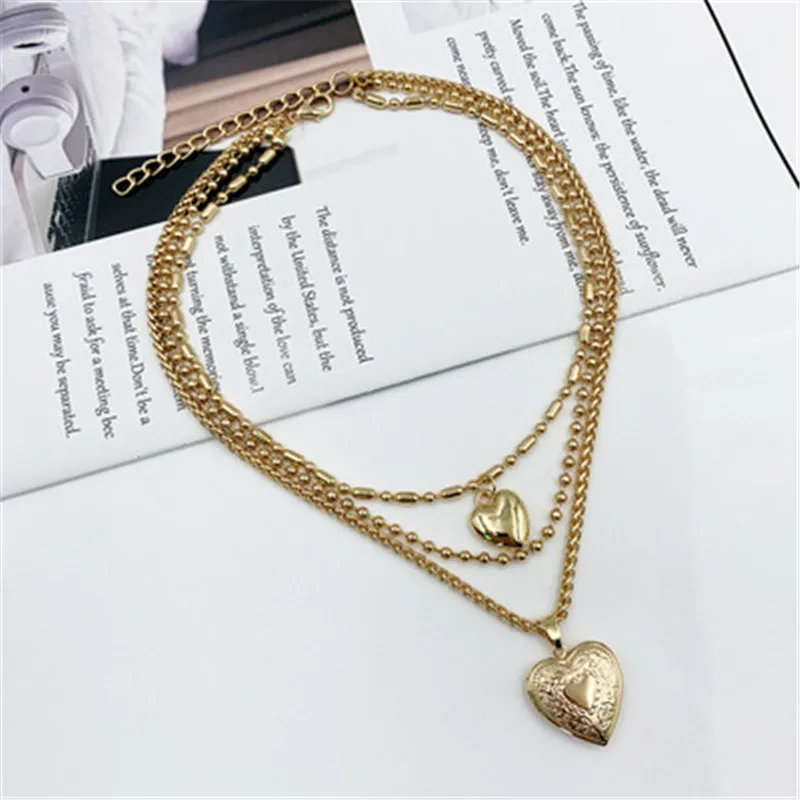 new Punk Thick Chain Heart Lover Photo Locket Box Pendant Multi Layered Choker Necklace for Women Fashion Jewelry Family Gift
new Punk Thick Chain Heart Lover Photo Locket Box Pendant Multi Layered Choker Necklace for Women Fashion Jewelry Family Gift