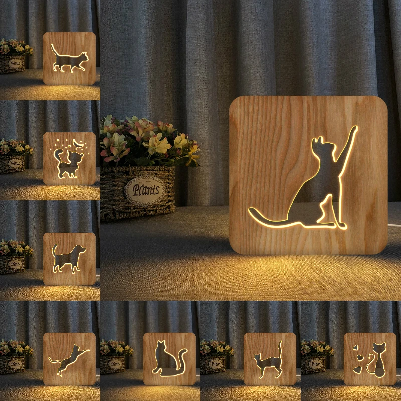 3D деревянная лампа, милая кошка, звезды, котенок, мяу, кролик, светодиодный ночсветильник с USB, новинка, детская спальня, 3D декоративная настольная лампа, детский подарок
3D деревянная лампа, милая кошка, звезды, котенок, мяу, кролик, светодиодный ночсветильник с USB, новинка, детская спальня, 3D декоративная настольная лампа, детский подарок