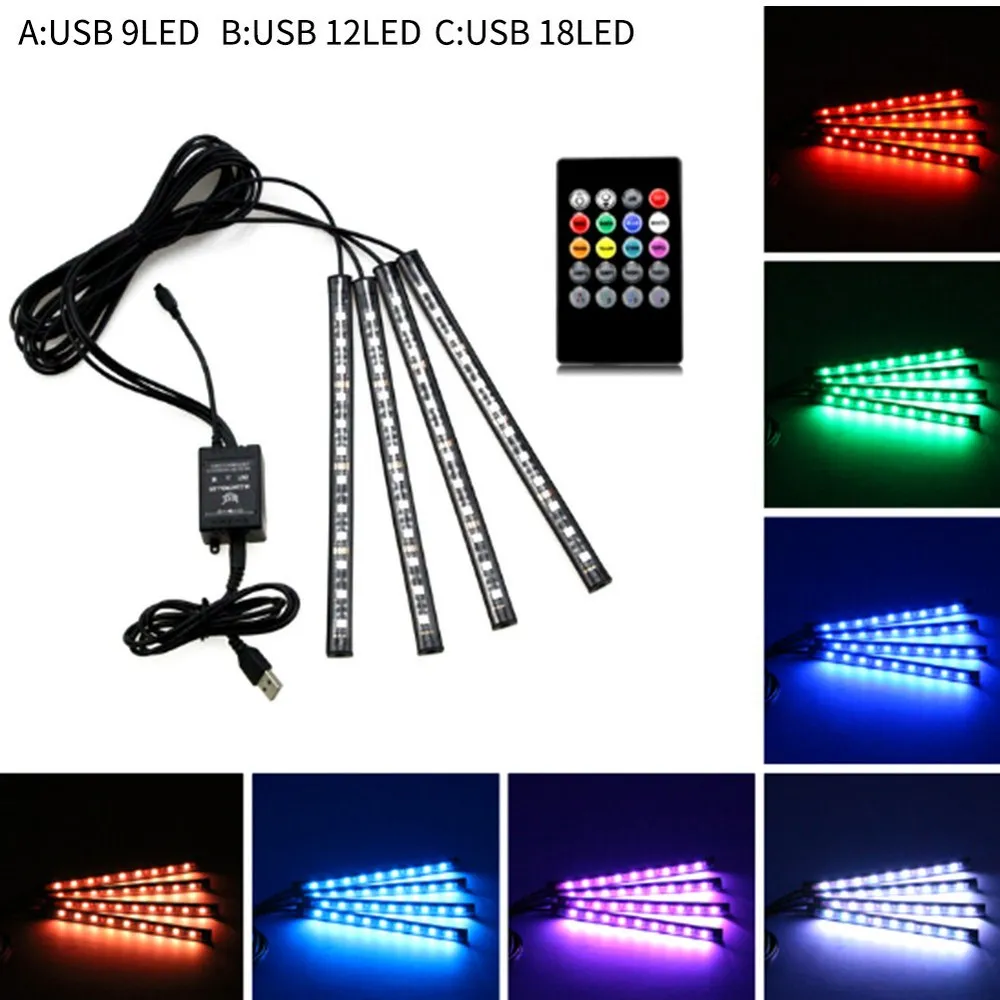 Car Interior Atmosphere LED RGB Strip Light Dash Floor Foot RGB LED Strip Decorative Light Music Sound Control Multiple Lighting
Car Interior Atmosphere LED RGB Strip Light Dash Floor Foot RGB LED Strip Decorative Light Music Sound Control Multiple Lighting