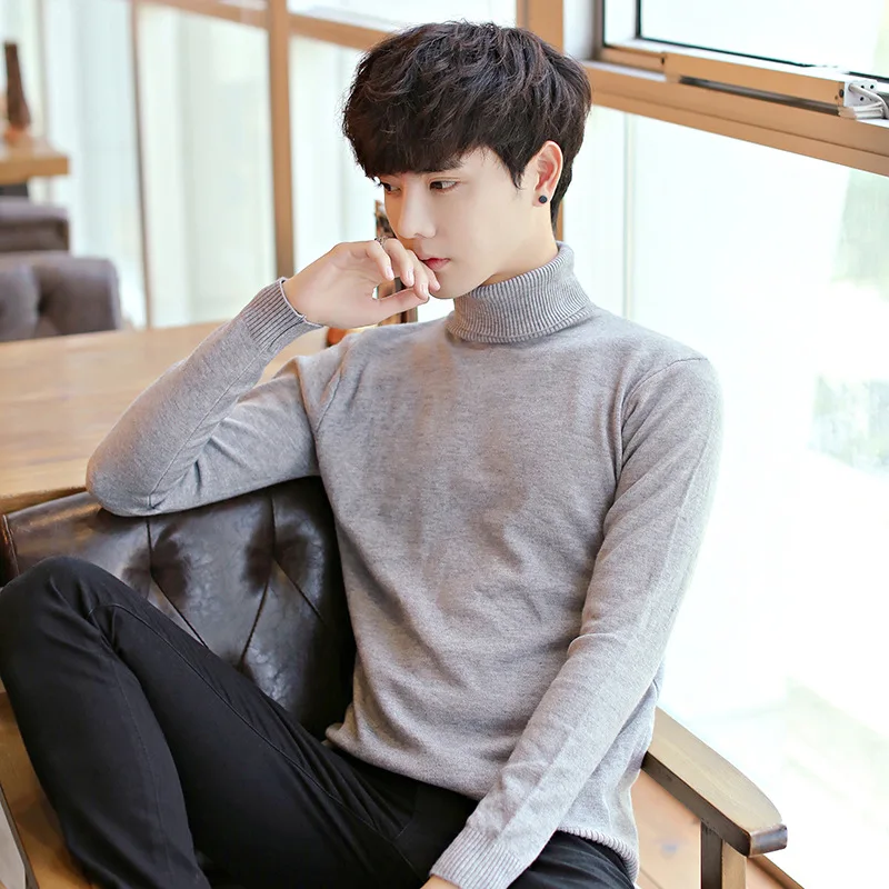 Men High Collar Sweater Autumn & Winter Korean-style Trend Students Long Collar Solid Color Base Sweater
Men High Collar Sweater Autumn & Winter Korean-style Trend Students Long Collar Solid Color Base Sweater