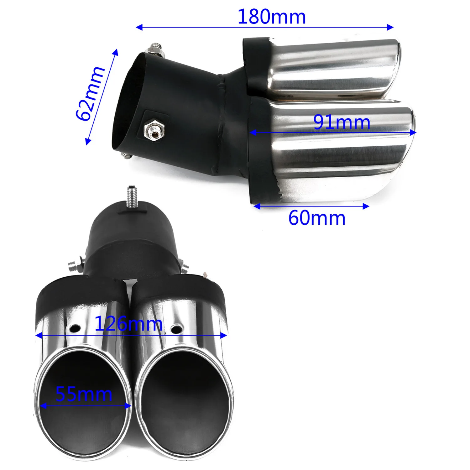 Tip Exhaust Pipe Stainless Steel Adjustable Glossy Muffler 62mm Motorcycle Auto Tail Curve
Tip Exhaust Pipe Stainless Steel Adjustable Glossy Muffler 62mm Motorcycle Auto Tail Curve