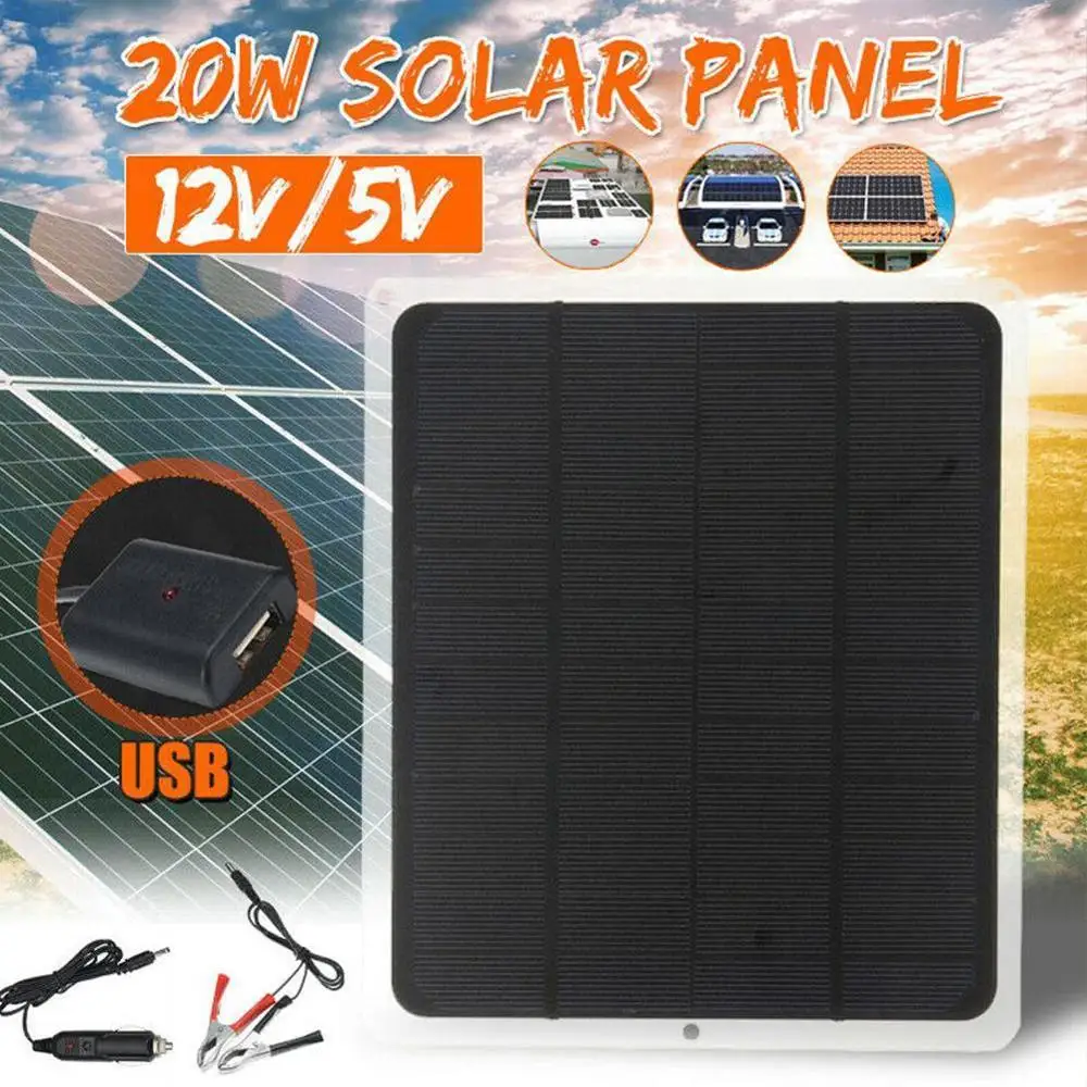 NEW 12V Solar Panel With Long Wire Mini Solar System DIY For Battery Cell Phone Charger 20W Solar Energy 600D Waterproof Cloth
NEW 12V Solar Panel With Long Wire Mini Solar System DIY For Battery Cell Phone Charger 20W Solar Energy 600D Waterproof Cloth