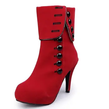 Women's High-heeled Martin Boots Autumn/winter Suede Face Is Added Thick Heighten 10CM Ladies Red Boots Plus Size Thin Heels
Women's High-heeled Martin Boots Autumn/winter Suede Face Is Added Thick Heighten 10CM Ladies Red Boots Plus Size Thin Heels