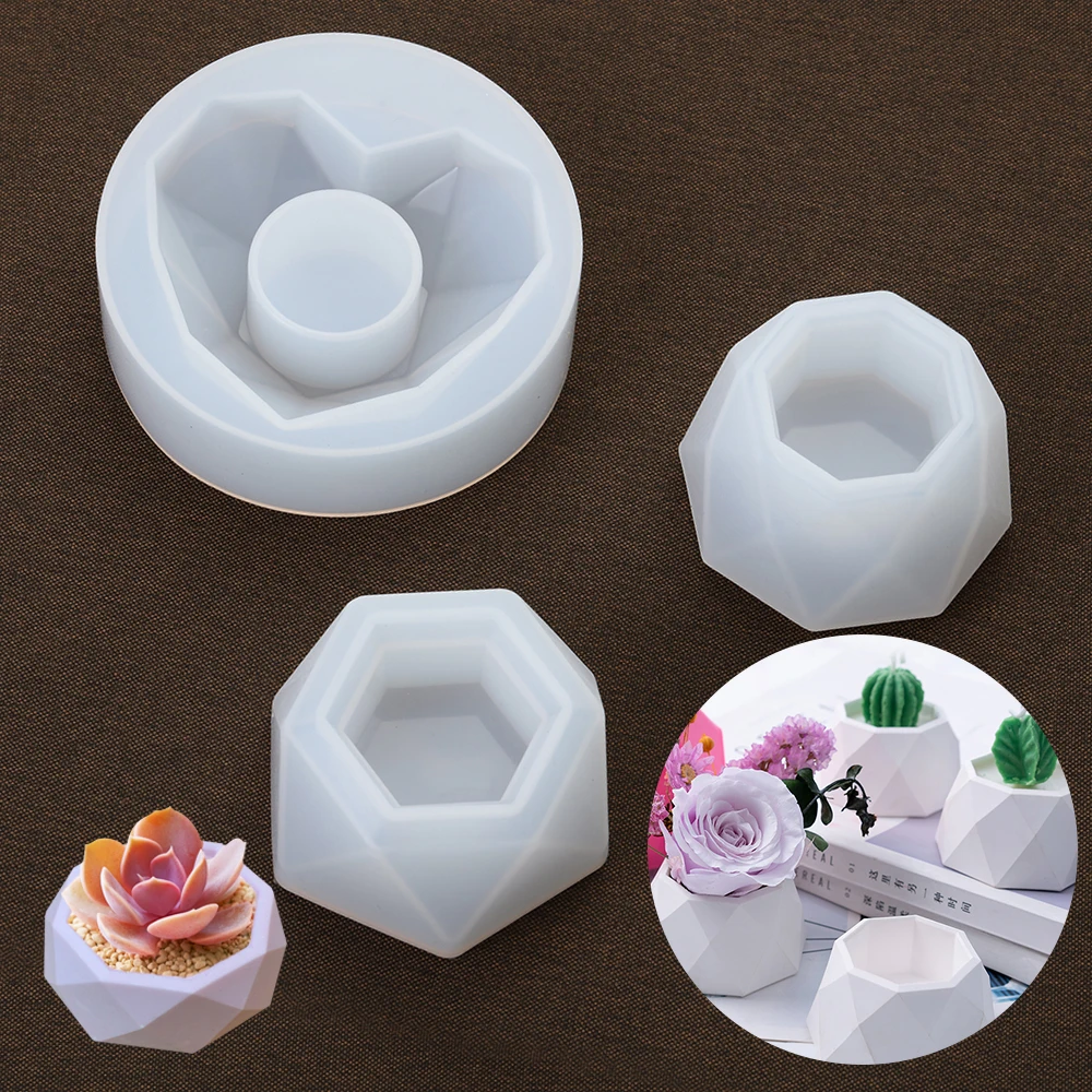 Silicone DIY Succulent Flowerpot Clay Mold Plant Pot Molds Form Arts Craft Polygonal Casting Moulds Resin Craft Home Decoration
Silicone DIY Succulent Flowerpot Clay Mold Plant Pot Molds Form Arts Craft Polygonal Casting Moulds Resin Craft Home Decoration