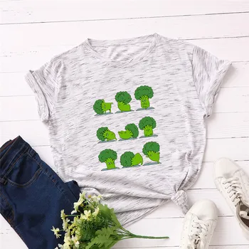 Plus Size S-5XL New Broccoli Print T Shirt Women 100%Cotton O Neck Short Sleeve Summer T-Shirt Tops T Shirts Funny T Shirts
Plus Size S-5XL New Broccoli Print T Shirt Women 100%Cotton O Neck Short Sleeve Summer T-Shirt Tops T Shirts Funny T Shirts