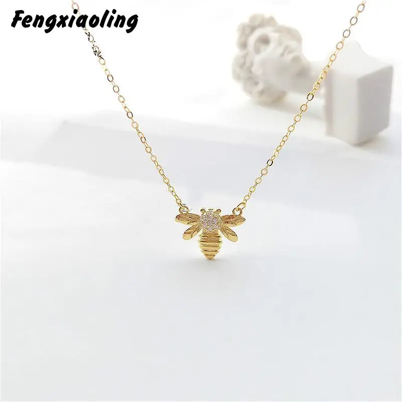 2019 New Fashion Real Silver Statement Necklace Jewelry 925 Sterling Silver Cubic Zirconia Golden Bee Pendant Necklaces
2019 New Fashion Real Silver Statement Necklace Jewelry 925 Sterling Silver Cubic Zirconia Golden Bee Pendant Necklaces