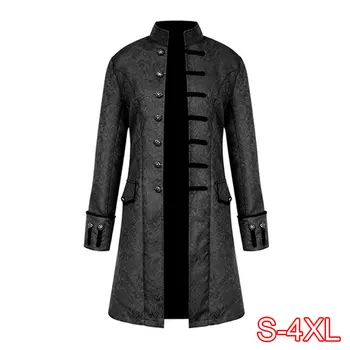 Spring Retro Gothic Steampunk Jacket Men Vintage Floral Outerwear Coat Casual Windbreaker Button Mens Overcoat Plus Size Jacket
Spring Retro Gothic Steampunk Jacket Men Vintage Floral Outerwear Coat Casual Windbreaker Button Mens Overcoat Plus Size Jacket