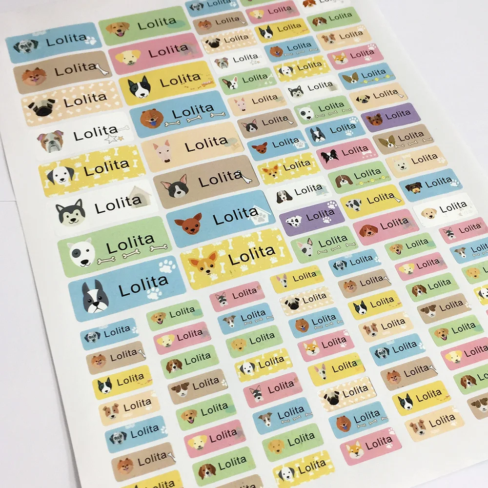 108Pcs Dog Pattern Boy Name Stickers Personalized Sticker Customize Decal Waterproof Label Children School Stationery Camp Tags
108Pcs Dog Pattern Boy Name Stickers Personalized Sticker Customize Decal Waterproof Label Children School Stationery Camp Tags