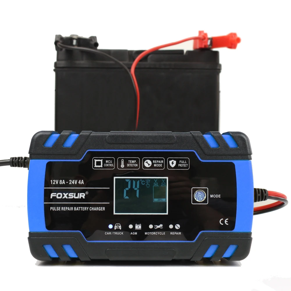 12V 24V Pulse Repairing Charger with LCD Display Motorcycle & Car Battery Charger AGM GEL WET Lead Acid Battery Charger
12V 24V Pulse Repairing Charger with LCD Display Motorcycle & Car Battery Charger AGM GEL WET Lead Acid Battery Charger