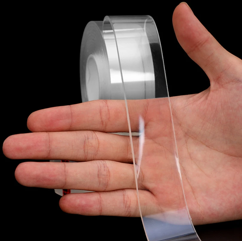 Washable Adhesive Tape, Removable Sticky Transparent Strips Grip for Glass,Metal,Kitchen Cabinets and Tile Nano Tape
Washable Adhesive Tape, Removable Sticky Transparent Strips Grip for Glass,Metal,Kitchen Cabinets and Tile Nano Tape