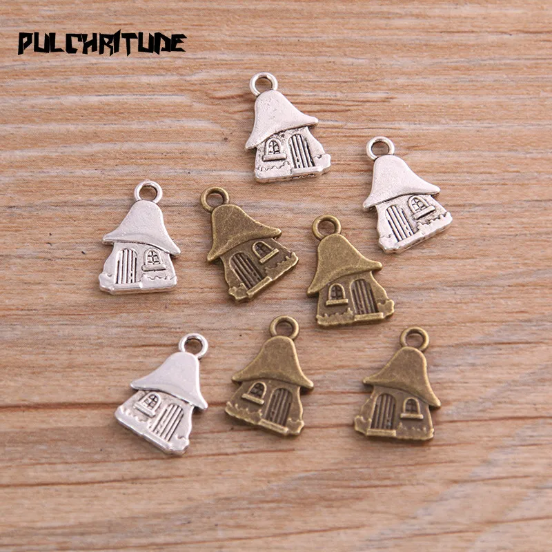 PULCHRITUDE 30PCS 10*15mm Two Color Metal Zinc Alloy Double-faced Houses Charms Fit Jewelry Pendant Charms Makings
PULCHRITUDE 30PCS 10*15mm Two Color Metal Zinc Alloy Double-faced Houses Charms Fit Jewelry Pendant Charms Makings