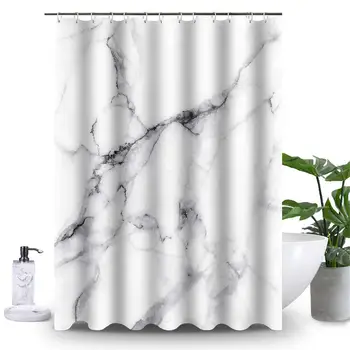 Marble Fabric Shower Curtain for Bathroom White and Gray Cloth Shower Curtain Set Chic 3D Crack Design Brick Bathroom 
Marble Fabric Shower Curtain for Bathroom White and Gray Cloth Shower Curtain Set Chic 3D Crack Design Brick Bathroom