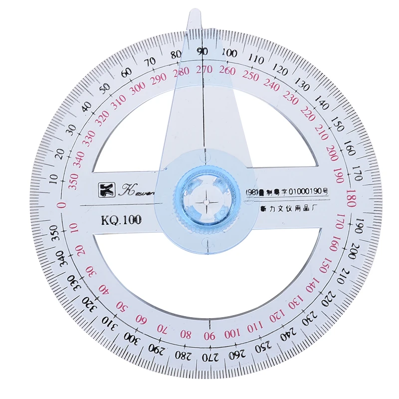 360 Degree Angle Pointer Protractor Oscillating Arm Tool 10cm Plastic Circular Ruler Gauge Measuring Tool for School Supplies
360 Degree Angle Pointer Protractor Oscillating Arm Tool 10cm Plastic Circular Ruler Gauge Measuring Tool for School Supplies