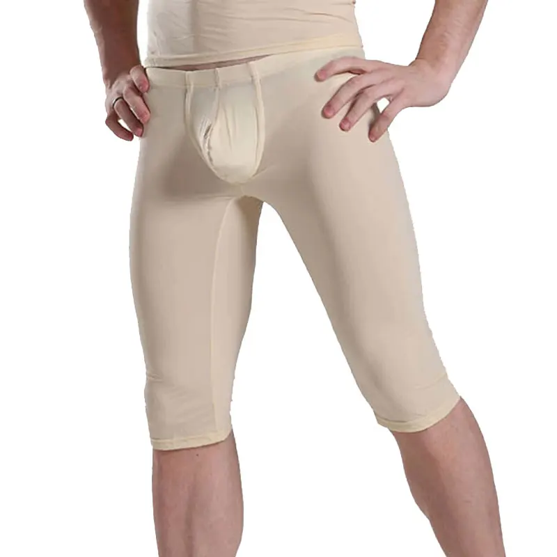 Sexy Sheer Men Capris Comfortable Ice Silk Panties Low Waist U Convex Pouch Pajama See Throught Lingerie Tight Slip Boxer Short
Sexy Sheer Men Capris Comfortable Ice Silk Panties Low Waist U Convex Pouch Pajama See Throught Lingerie Tight Slip Boxer Short