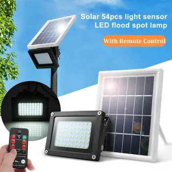54LED Solar Floodlight Light Control Remote Control Waterproof IP65 Outdoor Lighting for Wall Road Solar Lamps Spotlight
54LED Solar Floodlight Light Control Remote Control Waterproof IP65 Outdoor Lighting for Wall Road Solar Lamps Spotlight