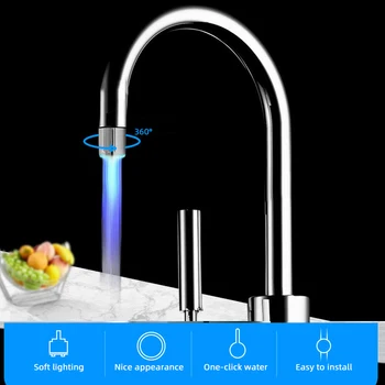 LED Water Faucet Light Colorful Changing Glow Shower Head Kitchen Tap Faucet Light Temperature Sensor for Kitchen Bathroom Crane
LED Water Faucet Light Colorful Changing Glow Shower Head Kitchen Tap Faucet Light Temperature Sensor for Kitchen Bathroom Crane
