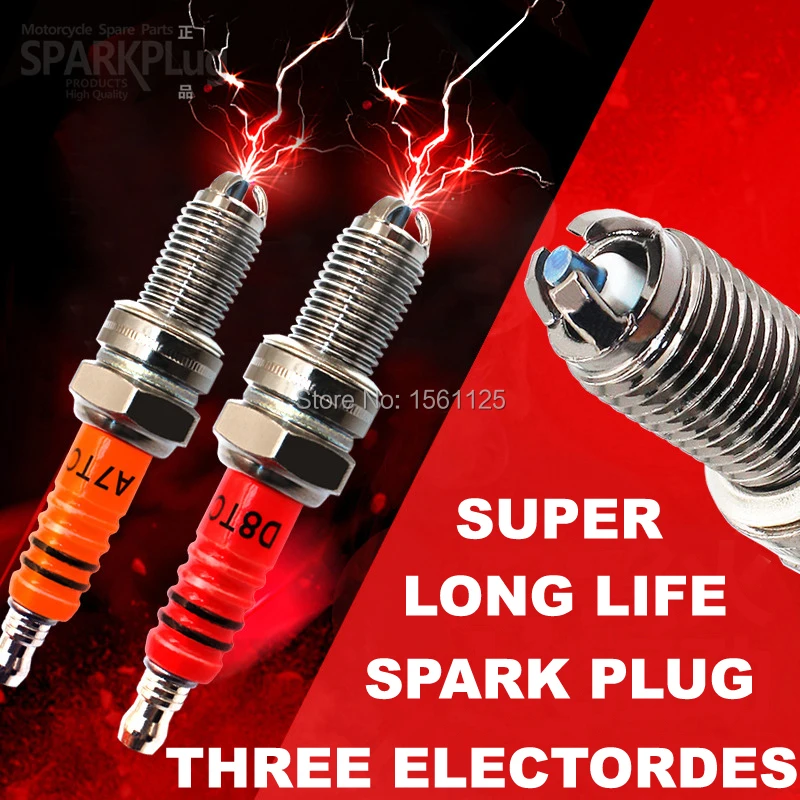 2PCS Three-electrode Super D8TC Motorcycle Spark Plug 125cc for DR8EA D8EA DR8EIX DPR8EA-9 DPR8EIX-9 IX24 X24ESR-U HG22
2PCS Three-electrode Super D8TC Motorcycle Spark Plug 125cc for DR8EA D8EA DR8EIX DPR8EA-9 DPR8EIX-9 IX24 X24ESR-U HG22