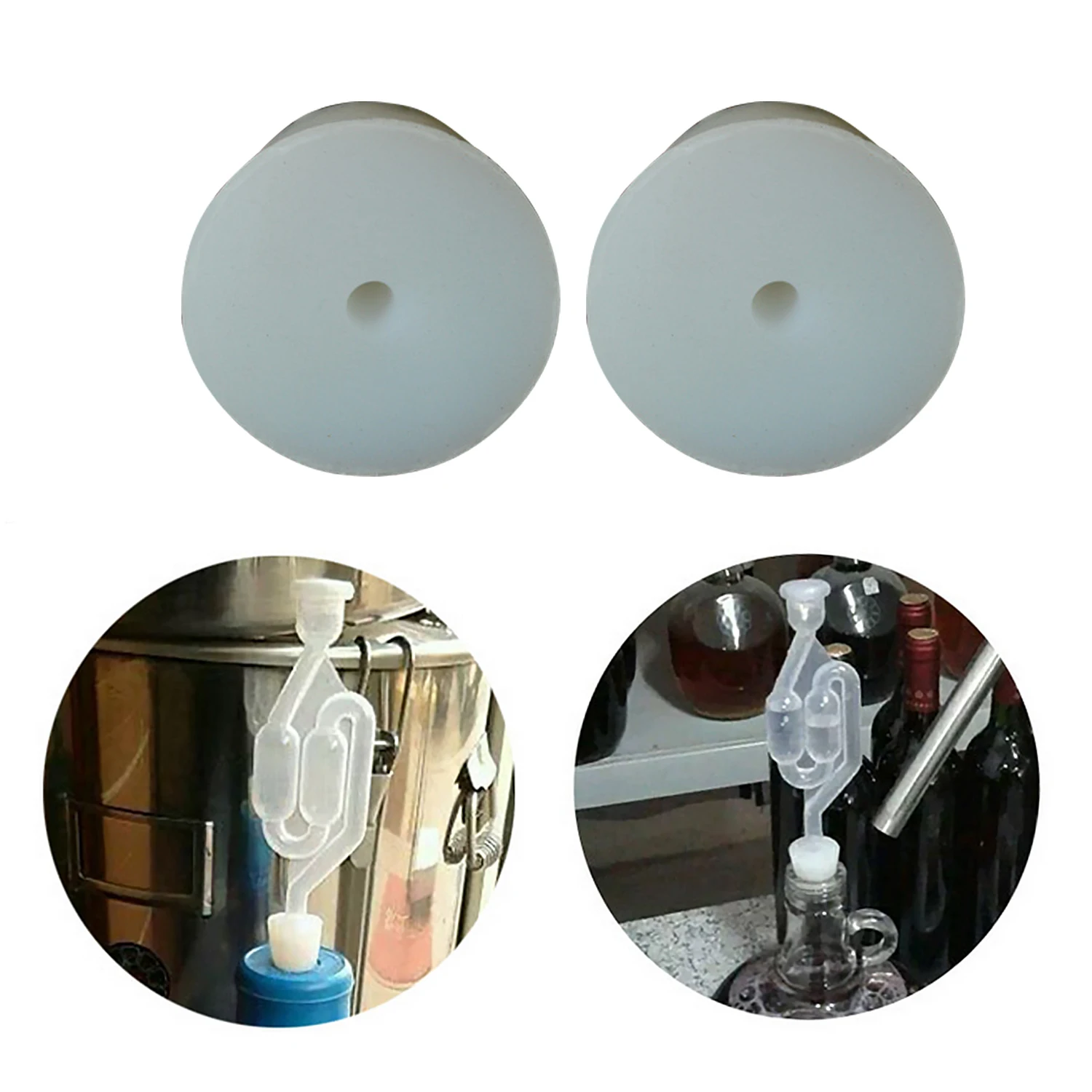 Behogar 2PCS Home Brew Wine Silicone Plug Stoppers With 8mm Hole for Common Fermentation Airlocks Bubbler Stopper Bottle Filler
Behogar 2PCS Home Brew Wine Silicone Plug Stoppers With 8mm Hole for Common Fermentation Airlocks Bubbler Stopper Bottle Filler