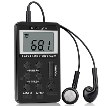 FFYY-HanRongDa HRD-103 Small AM FM Digital Radio 2 Band Stereo Receiver Portable Pocket Radio W/ Headphones LCD Screen with Earp
FFYY-HanRongDa HRD-103 Small AM FM Digital Radio 2 Band Stereo Receiver Portable Pocket Radio W/ Headphones LCD Screen with Earp