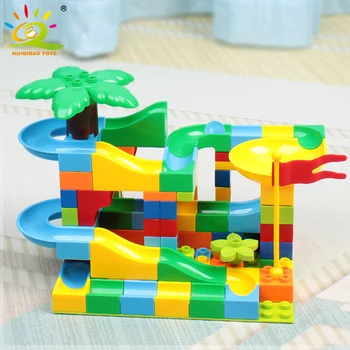 52pcs Marble Race Run DIY Maze Balls Building Blocks Duploed Funnel Slide Big Large Size Bricks Educational Baby Toys
52pcs Marble Race Run DIY Maze Balls Building Blocks Duploed Funnel Slide Big Large Size Bricks Educational Baby Toys