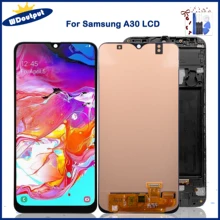 Bloc écran tactile LCD AMOLED, 6.4 pouces, avec châssis, pour Samsung galaxy A30/DS A305F A305FD A305A, Original=