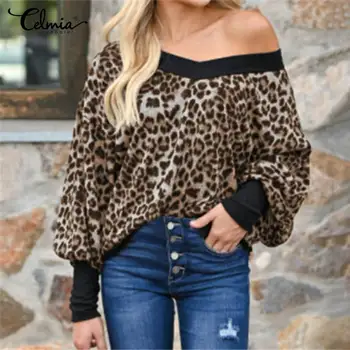 S-5XL Celmia Vintage Women Long Sleeve Leopard Print Blouse Sexy Fashion Casual Female Blusas Loose V-Neck Top Shirt Plus Size 
S-5XL Celmia Vintage Women Long Sleeve Leopard Print Blouse Sexy Fashion Casual Female Blusas Loose V-Neck Top Shirt Plus Size