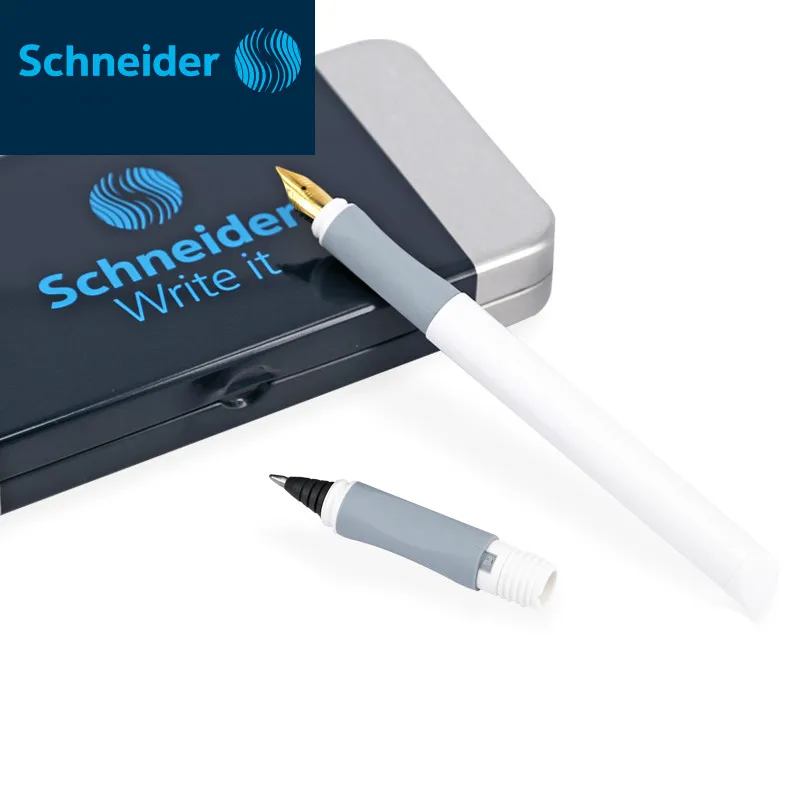 Germany Schneider Fountain Pen F 0.5mm Two-way Signing Gel Metal Resin Luxury Students Office Ink BK600 Gift Box | Канцтовары для