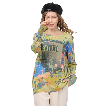 New Style Sweater Women Autumn Digital Printing Large Size Sweater Pullover Plus Size Warm Sweaters Oversized D6319
New Style Sweater Women Autumn Digital Printing Large Size Sweater Pullover Plus Size Warm Sweaters Oversized D6319