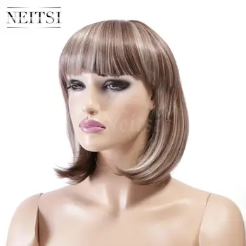Neitsi 14'' Straight Short Bobo Hairstyle Heat Resistant Synthetic Wigs With Bangs Piano Color Cosplay F8/613# For Women 160g/pc
Neitsi 14'' Straight Short Bobo Hairstyle Heat Resistant Synthetic Wigs With Bangs Piano Color Cosplay F8/613# For Women 160g/pc