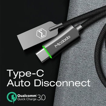 Mcdodo USB Cable Type C QC3.0 Fast Charging LED data Cord Phone Charger USB C For Samsung S9 Xiaomi Huawei P20 Pro oneplus 6T
Mcdodo USB Cable Type C QC3.0 Fast Charging LED data Cord Phone Charger USB C For Samsung S9 Xiaomi Huawei P20 Pro oneplus 6T