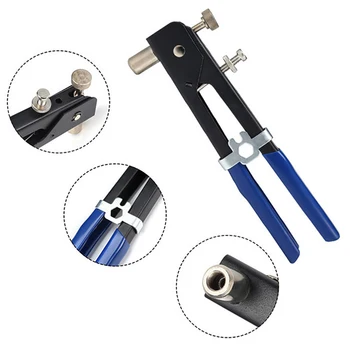 86pcs Riveting Manual Double Handle Core Pulling Riveter Hand Rivet Nut Hand Tool Kit with Threaded Rivet Tool Home Repair Tool
86pcs Riveting Manual Double Handle Core Pulling Riveter Hand Rivet Nut Hand Tool Kit with Threaded Rivet Tool Home Repair Tool