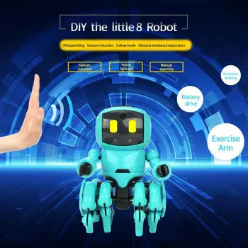 Intelligent 8-leg Robot Toy DIY Gesture Sensing Follow Robot Model 2-Modes Robot Toy For Boys Children Birthday Gift
Intelligent 8-leg Robot Toy DIY Gesture Sensing Follow Robot Model 2-Modes Robot Toy For Boys Children Birthday Gift