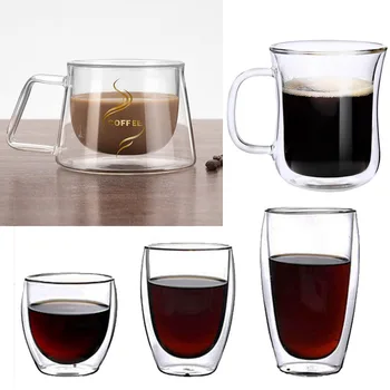 Transparent Double Wall Mug Drinkware Coffee Cups Tea Set Mugs Beer Drink Office Mugs Double Glass Cups With Handle Simple Style
Transparent Double Wall Mug Drinkware Coffee Cups Tea Set Mugs Beer Drink Office Mugs Double Glass Cups With Handle Simple Style