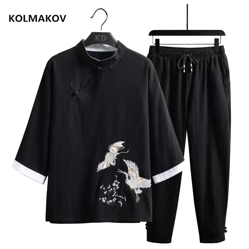 (Рубашка + брюки) Весна 2023 Мужская рубашка из хлопка и льна дизайнерские рубашки с принтом журавлей мужские повседневные модные рубашки мужские Размеры
(Рубашка + брюки) Весна 2023 Мужская рубашка из хлопка и льна дизайнерские рубашки с принтом журавлей мужские повседневные модные рубашки мужские Размеры