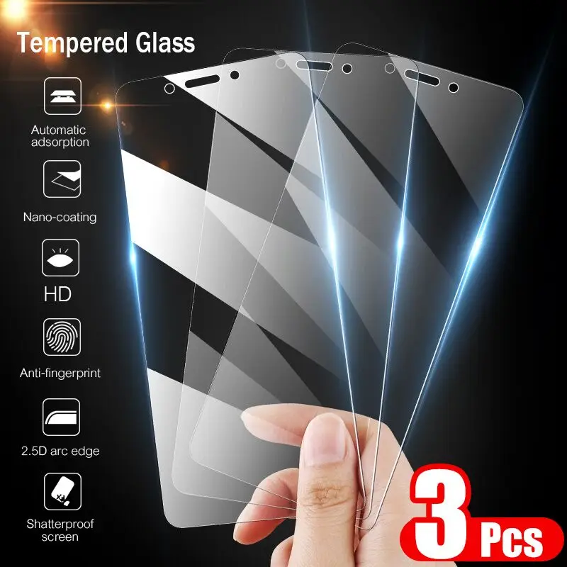 3 шт 9H закаленное стекло для Xiaomi Redmi Note 5 6 Pro 7 Защитное экрана 6A Plus стекло|Защитные